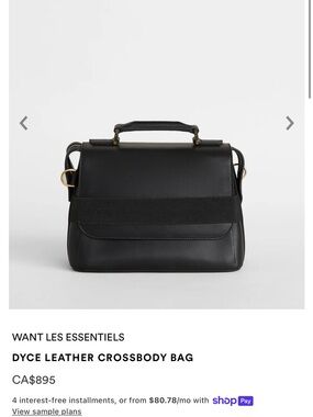 WANT Les Essentiels Black Leather Top-Handle Crossbody